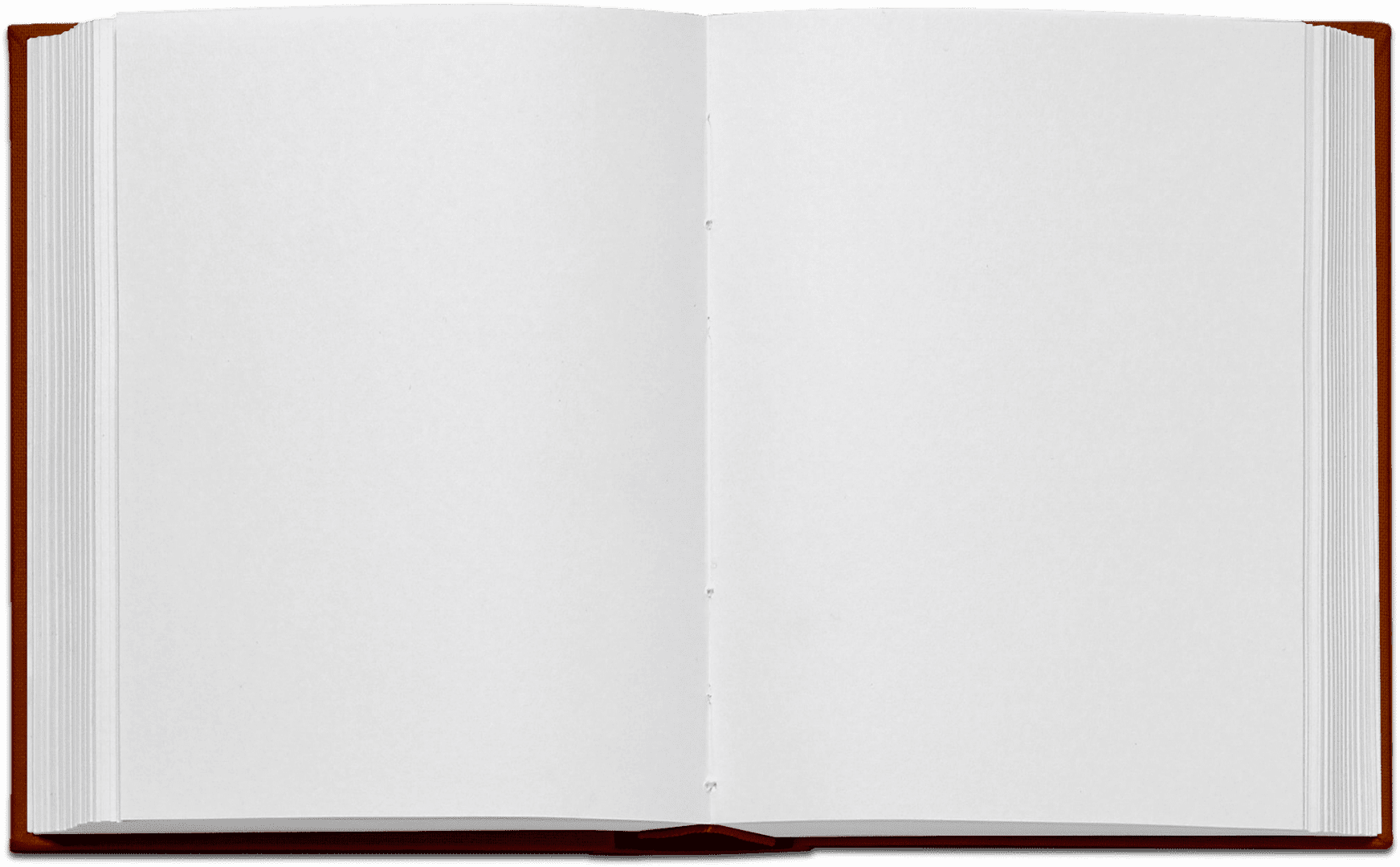 Open blank book pages