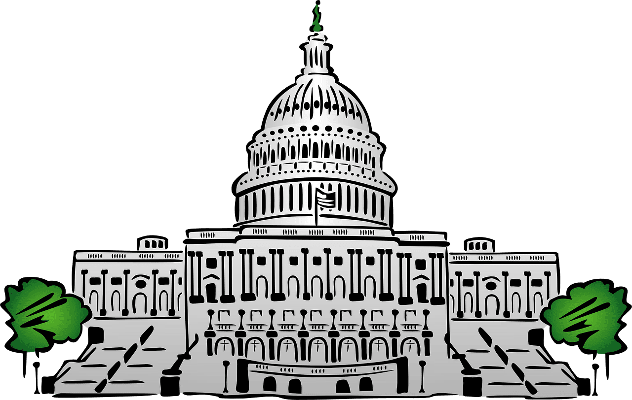 Black and white Capitol drawing