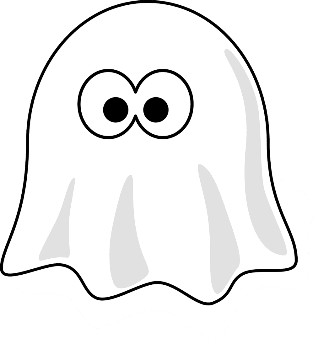 Cartoon ghost with big eyes