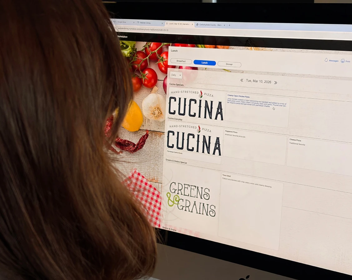 Graphic designer working on culinary project