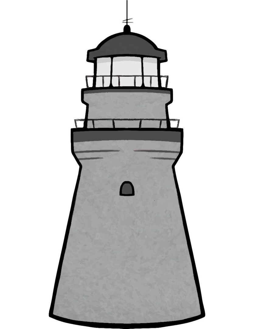 Simple lighthouse drawing