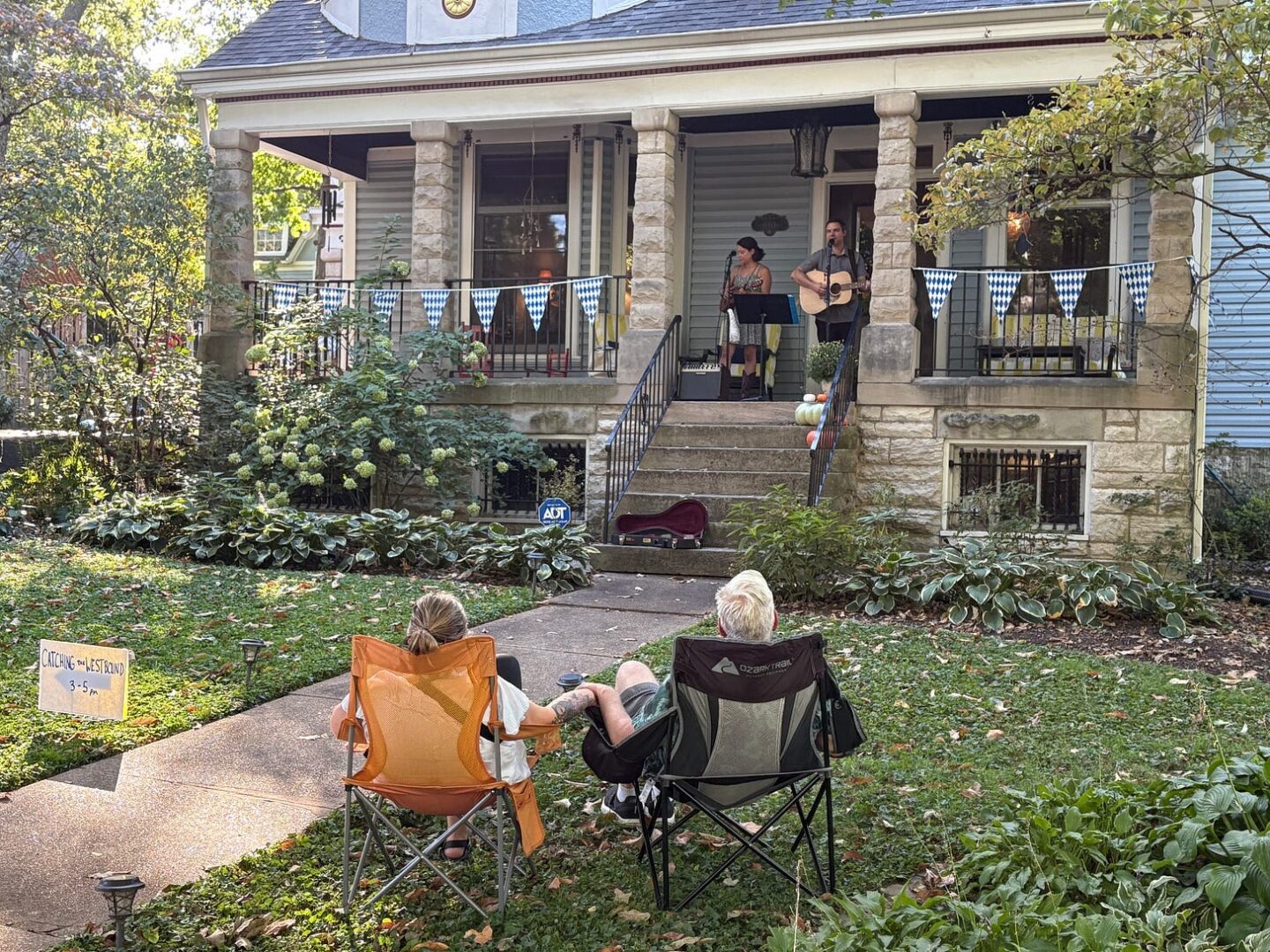 Webster Groves residents gather in the Old Orchard neighborhood for the sixth annual Porchfest. Photo by Jacqueline Lynch