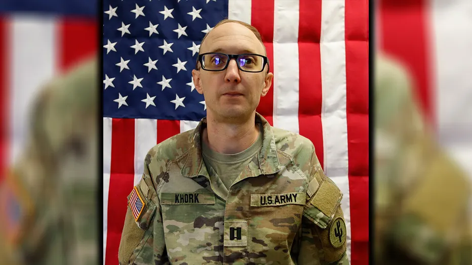 U.S. Army Reserve Capt. and Webster University student Cody Khork. Photo courtesy of the Army Reserve Command Press Desk