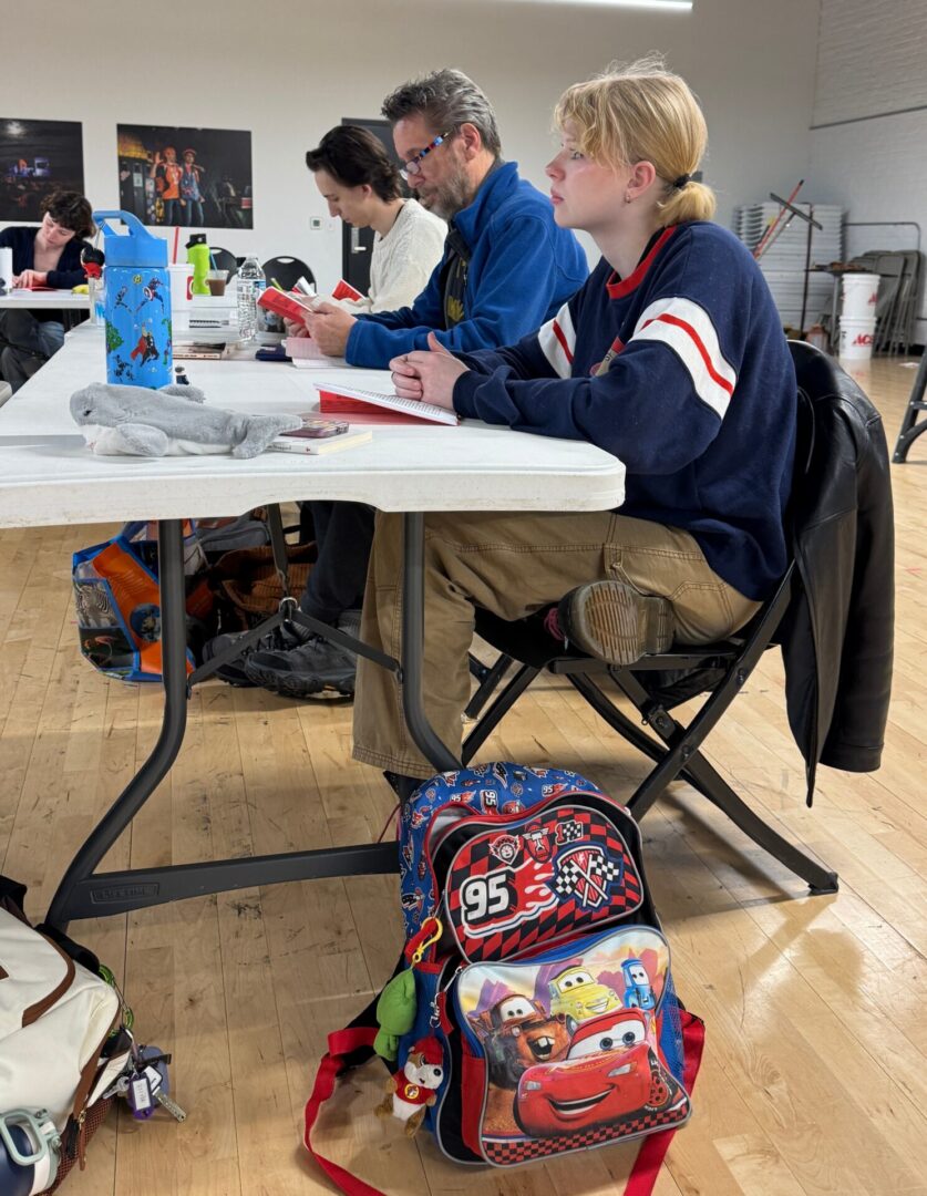India Eddy and the rest of the “Rosencrantz and Guildenstern Are Dead” cast rehearsing for the show. Photo courtesy of St. Louis Shakespeare Festival