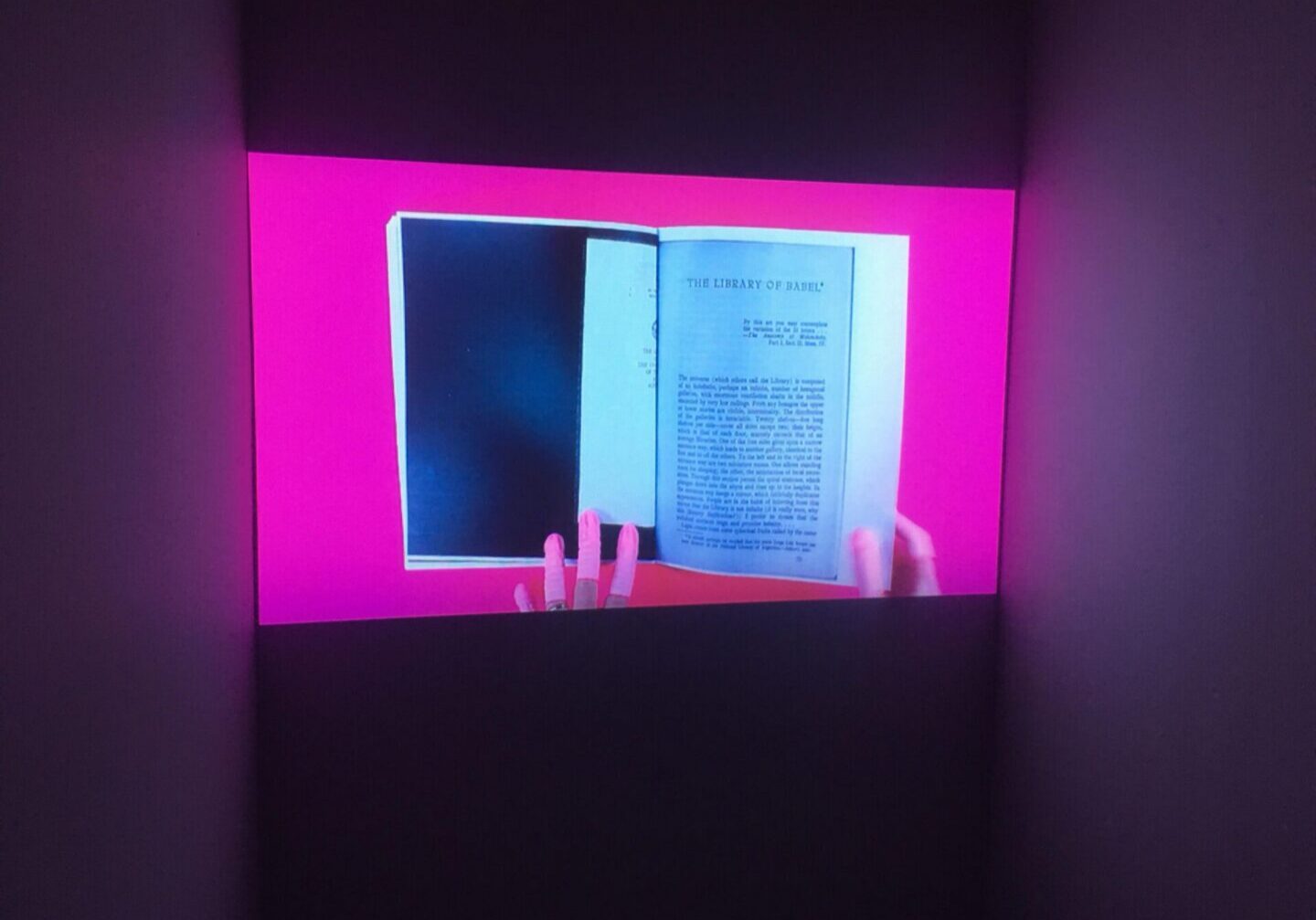 Hands holding an open book