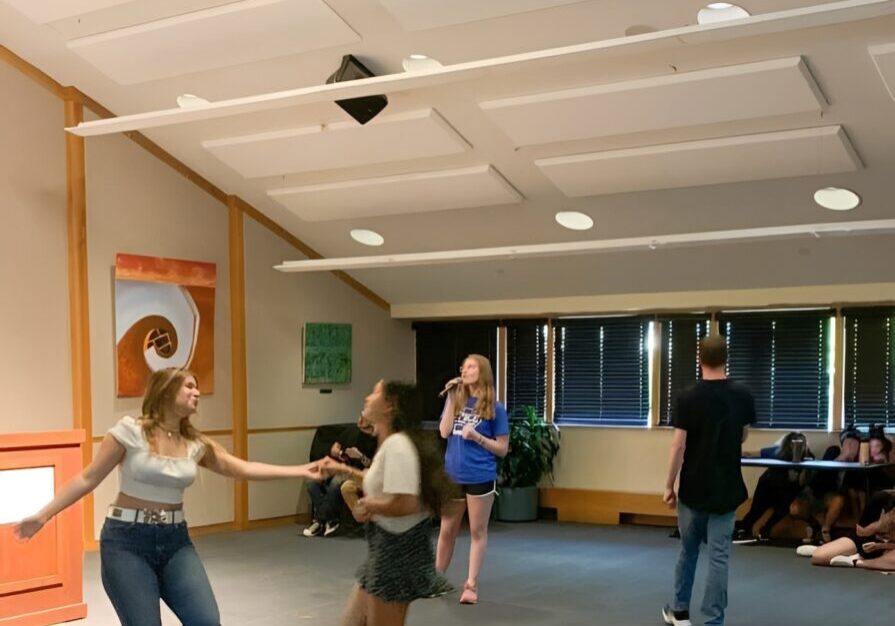 Group enjoying indoor leisure activities