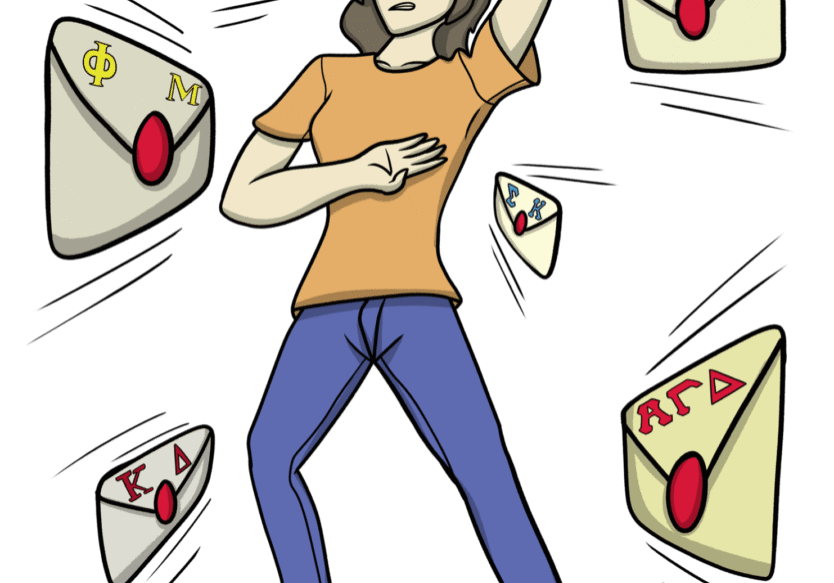 Person stressed by incoming mail