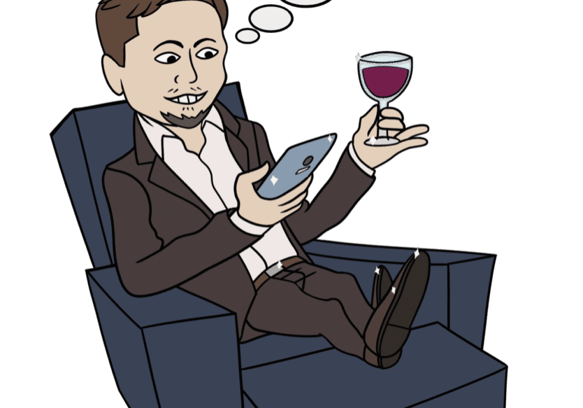 Man relaxing with a glass of wine