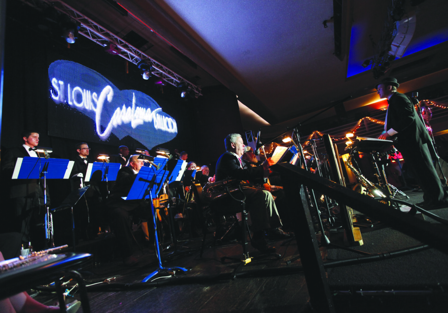 Live orchestra concert in progress