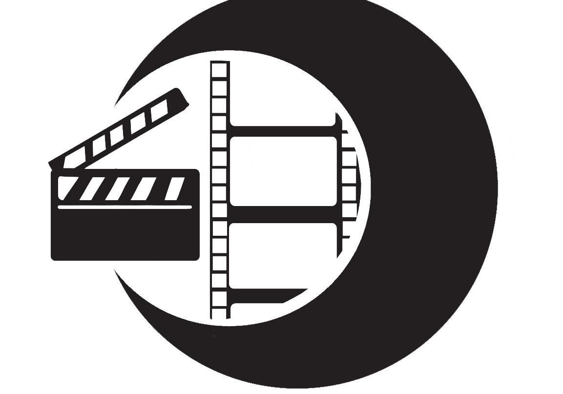 Film reel and clapperboard icon
