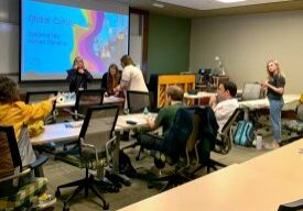 Interactive workshop in a modern classroom