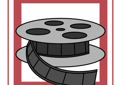 Classic cinema reel graphic