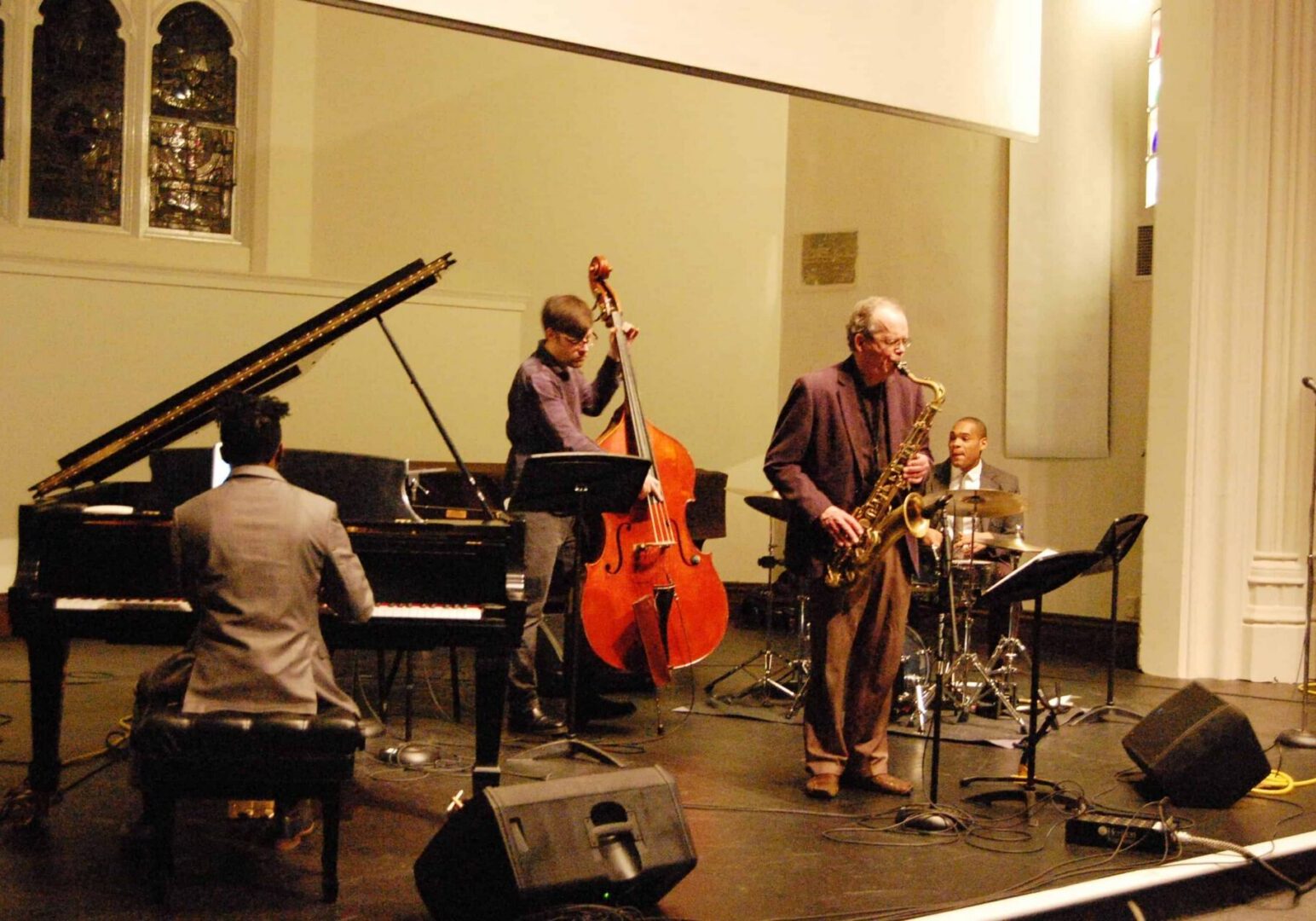 Jazz band performing on stage
