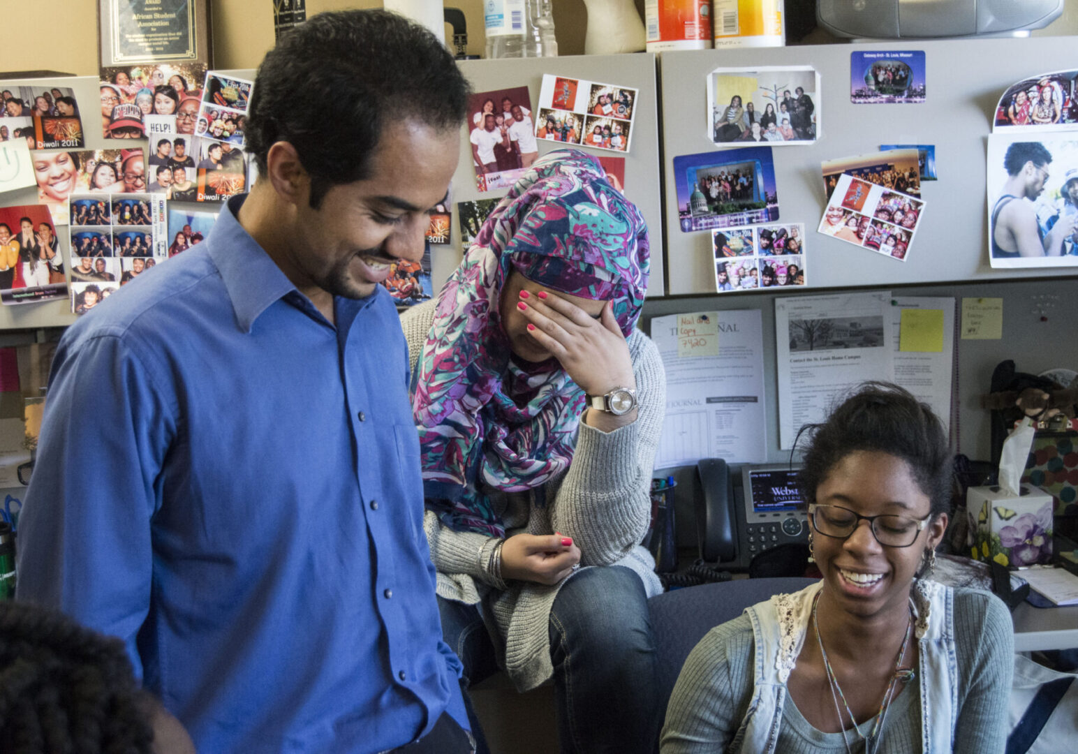 Colleagues enjoying a light moment together