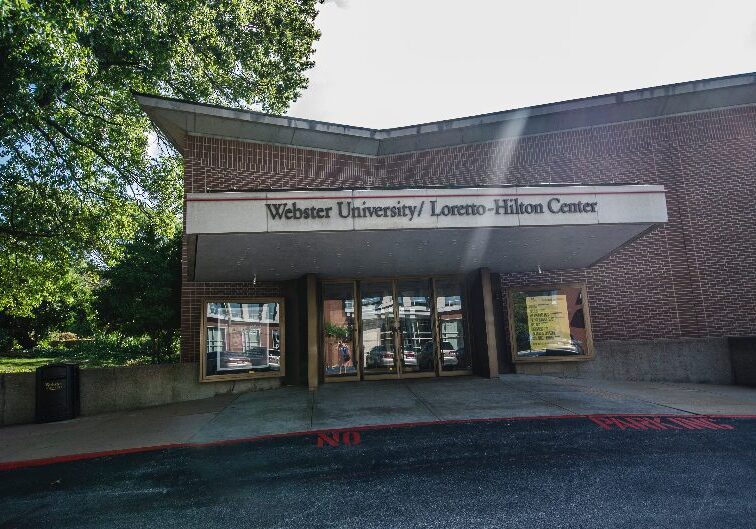 Webster University building entrance