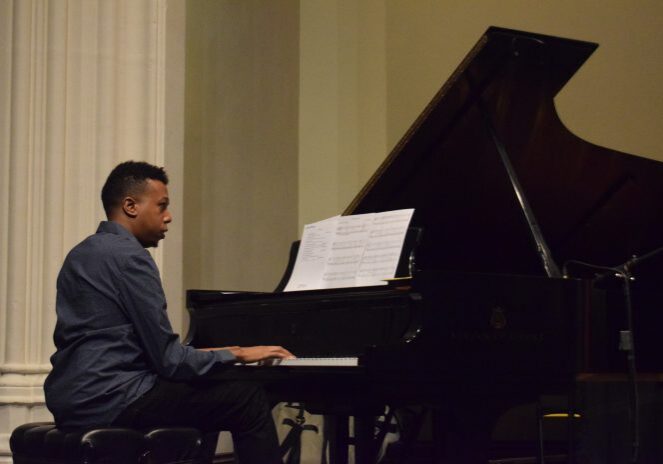 Musician performing on stage