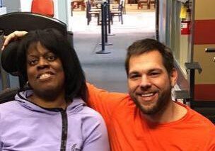 Friends enjoying time at the gym