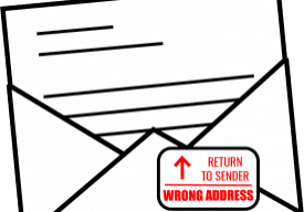 Letter with wrong address notice