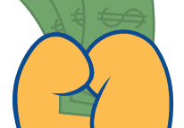 Fist holding green dollar bills