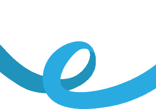 Twisting blue ribbon pattern
