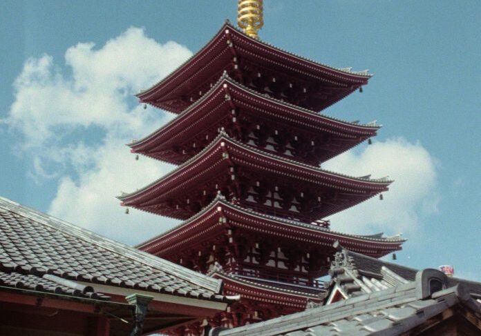 Traditional Japanese pagoda architecture