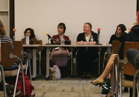 Panel discussion at a conference