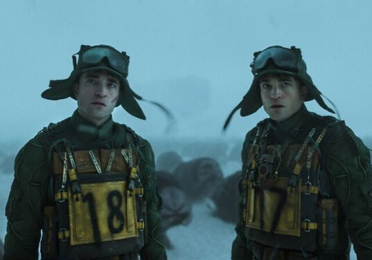 Military scene with snowy background