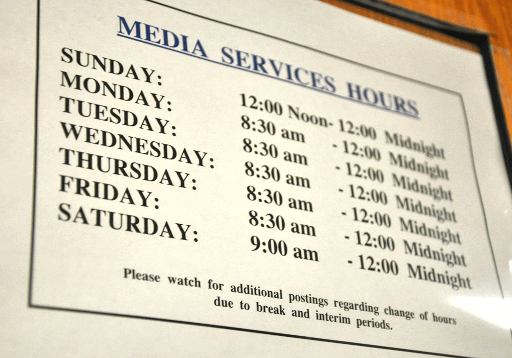 Media services weekly hours notice