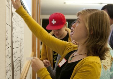 People collaborating on a project