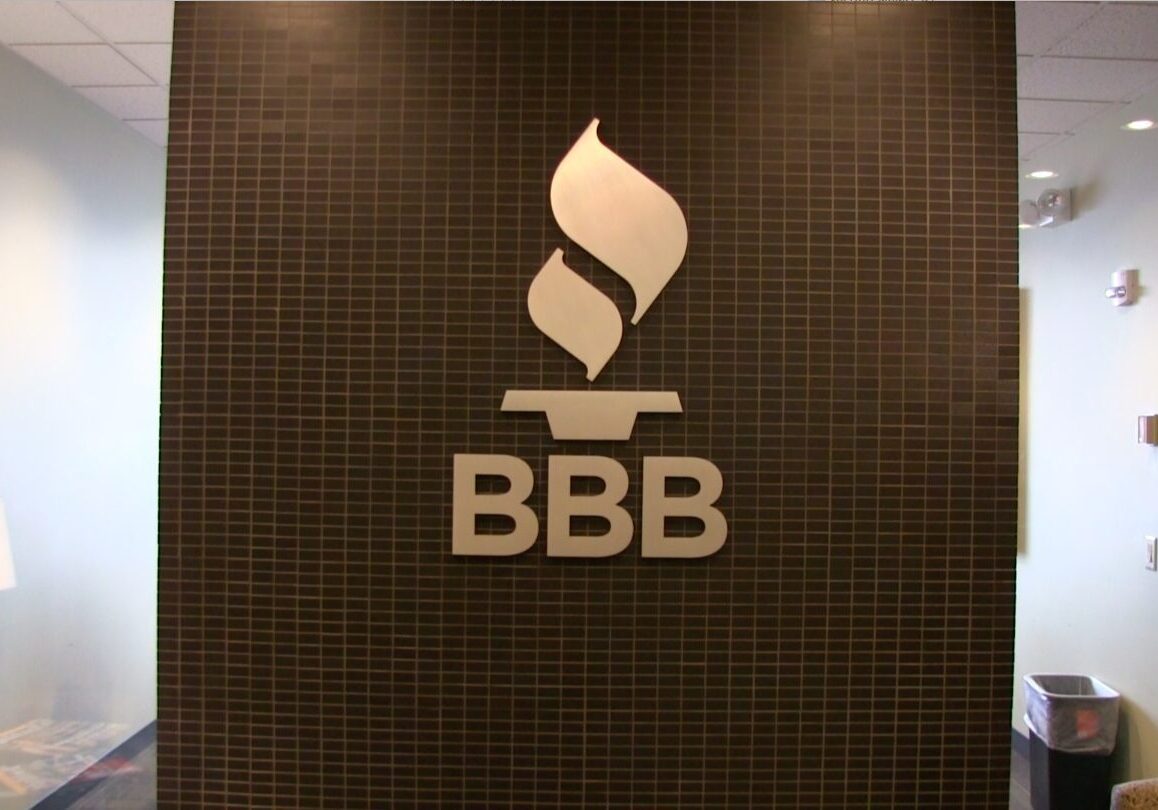 Office lobby with BBB emblem