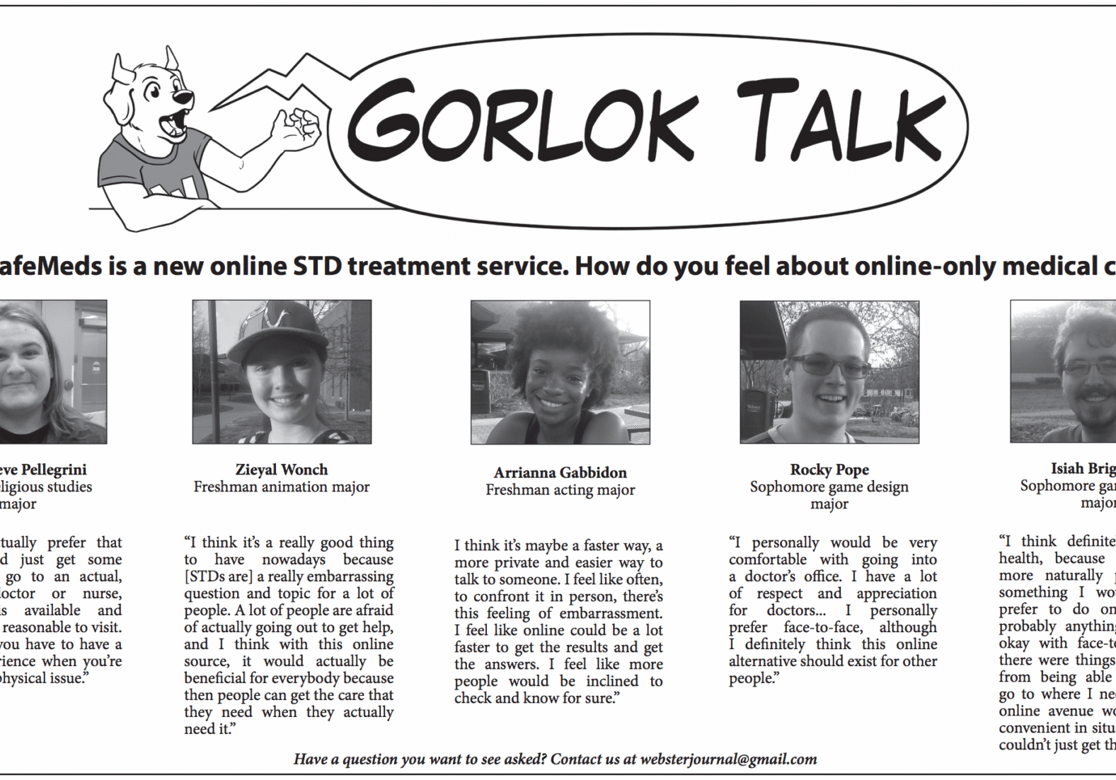 Student opinions on online STD treatment services