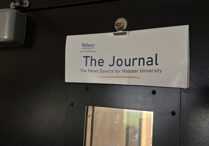 Webster University news sign