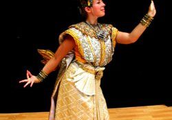 Elegant pose in Thai cultural attire
