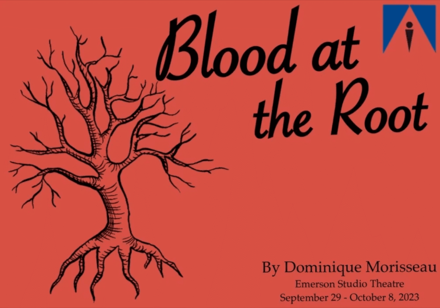 Tree illustration on theater poster