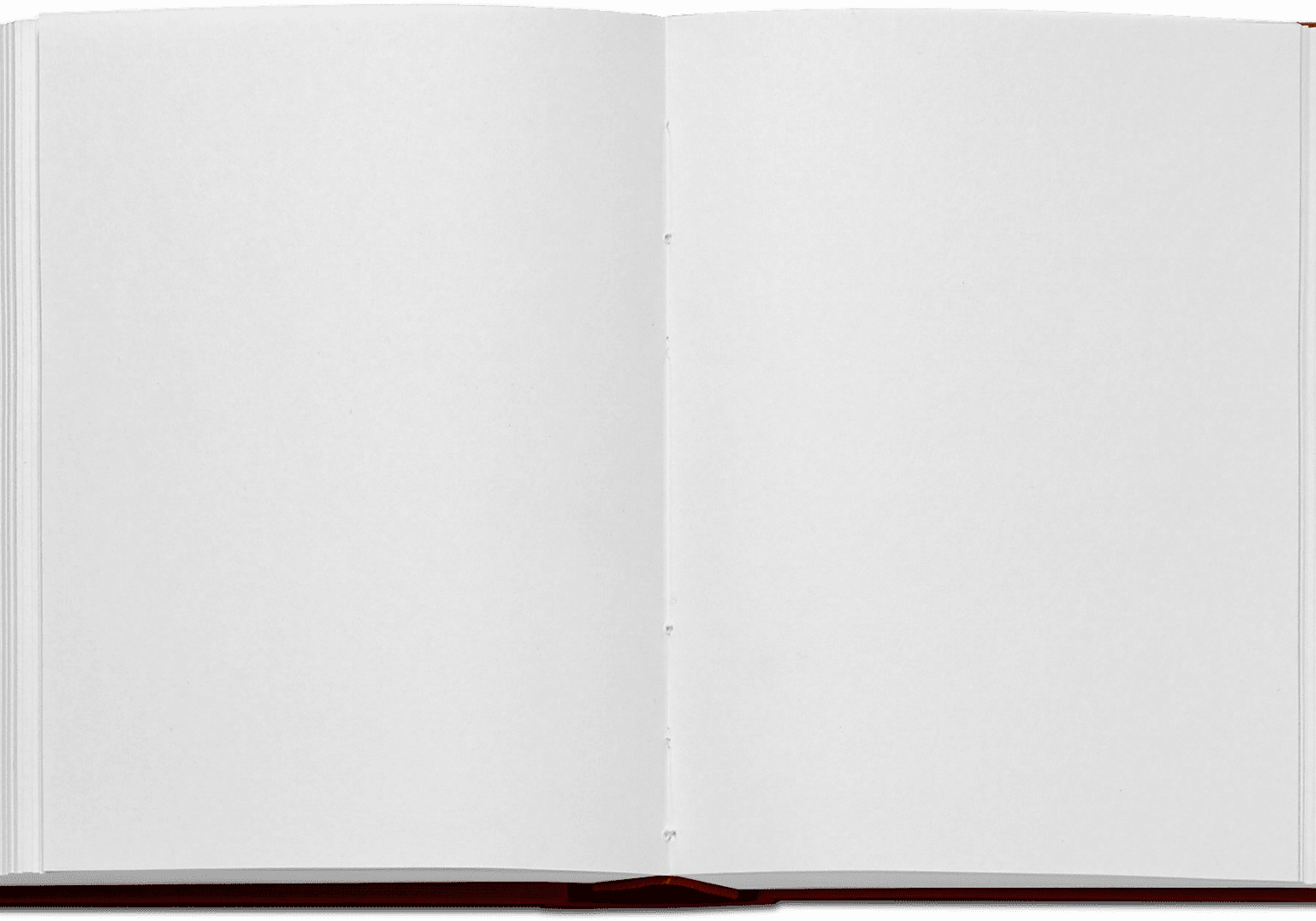 Open blank book pages