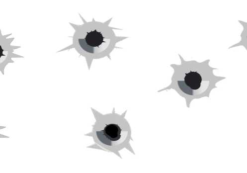 Bullet holes on black background