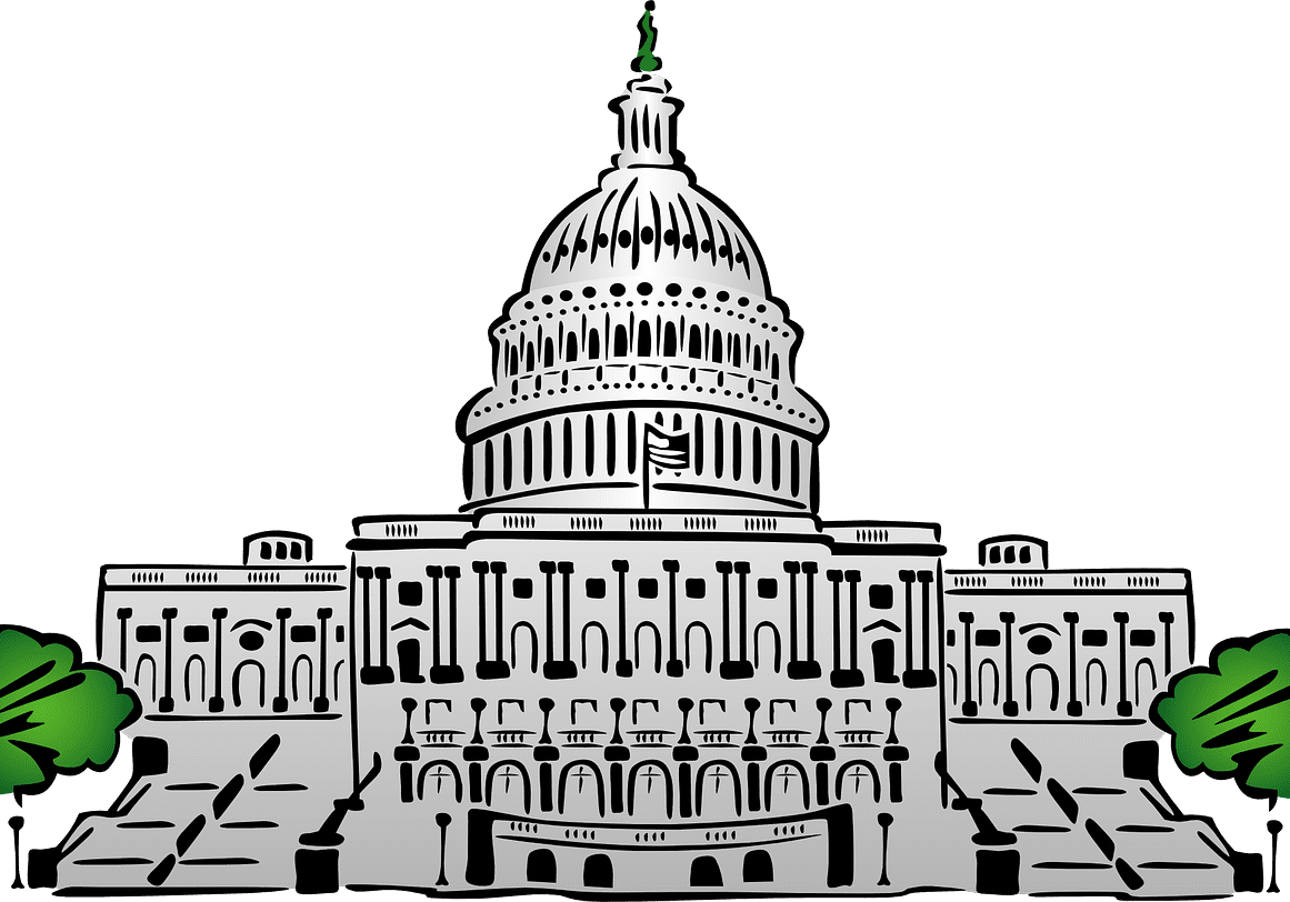 Black and white Capitol drawing