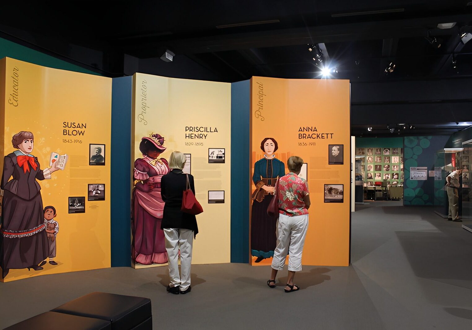 Educational history display in museum