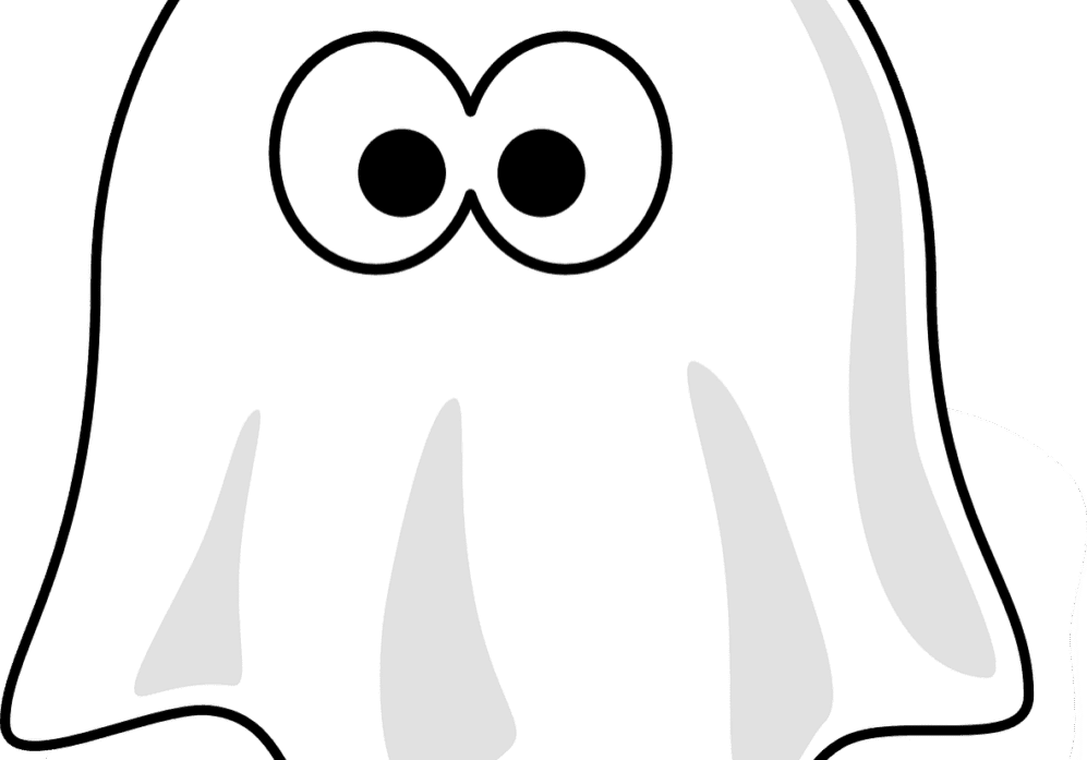 Cartoon ghost with big eyes