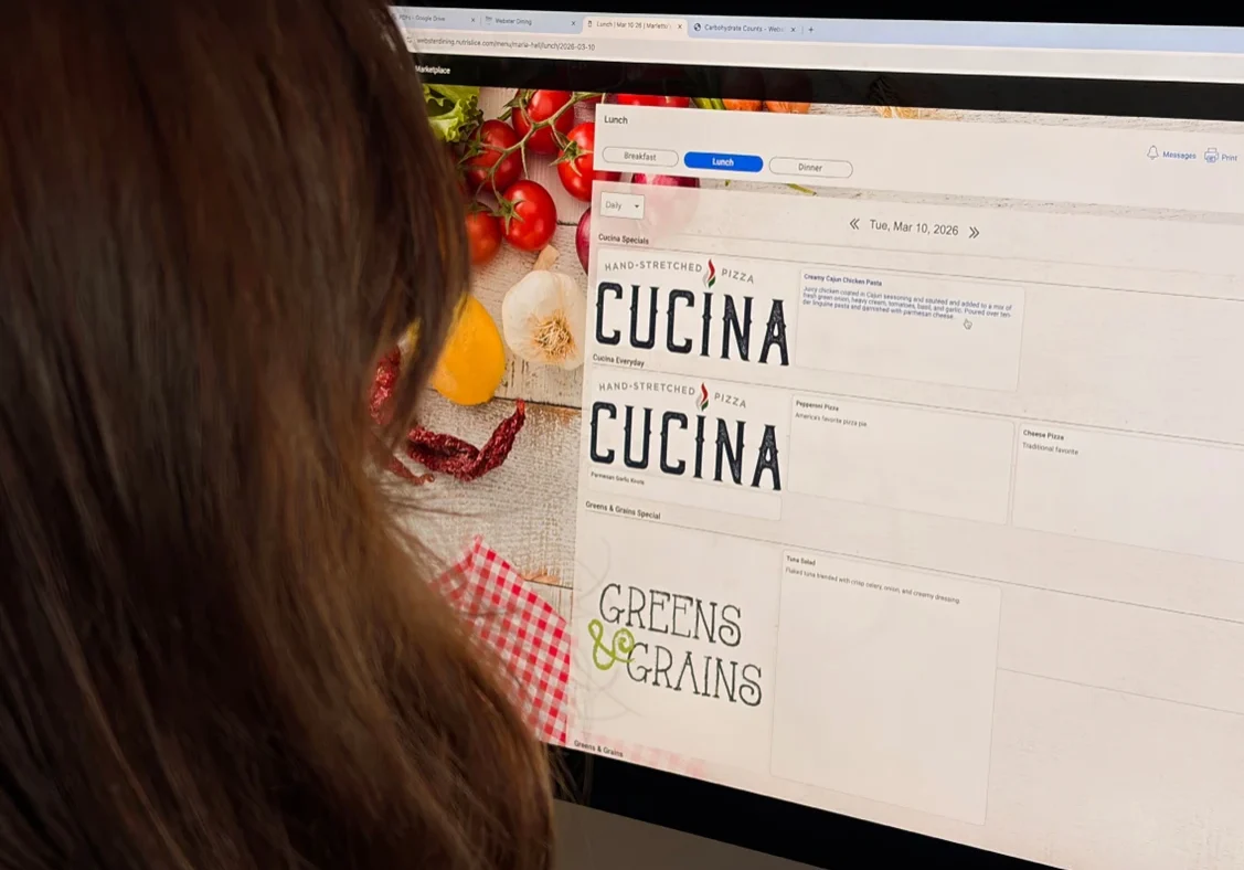 Graphic designer working on culinary project