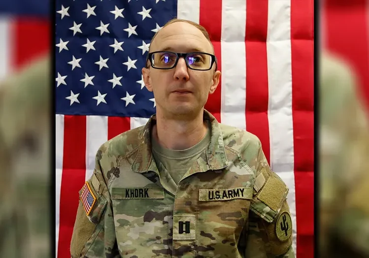 U.S. Army Reserve Capt. and Webster University student Cody Khork. Photo courtesy of the Army Reserve Command Press Desk