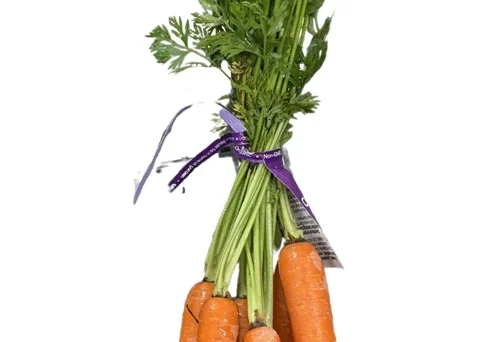 Bunch of organic carrots