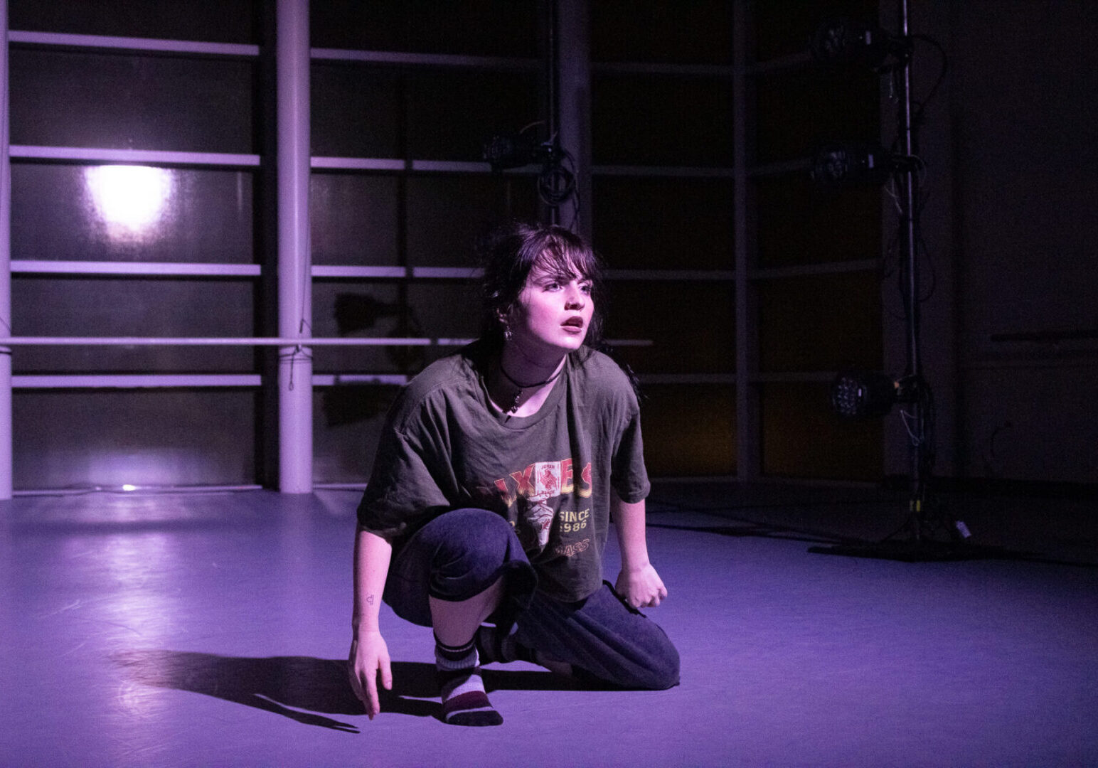 Ally Lamkie performs a solo
