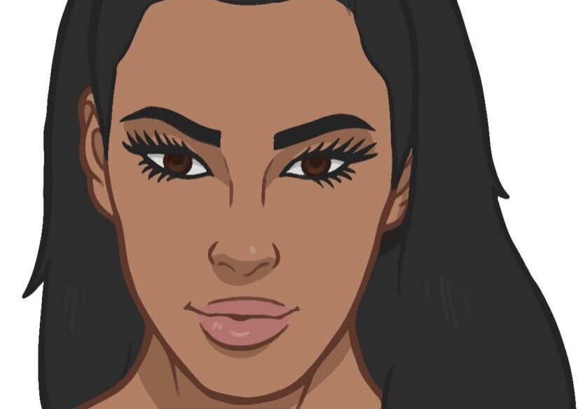 Illustration of a woman with long hair