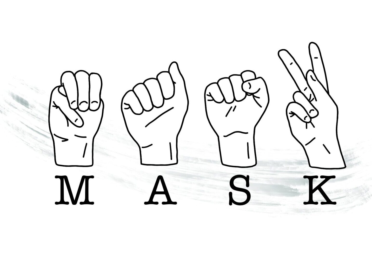 ASL letters for "MASK