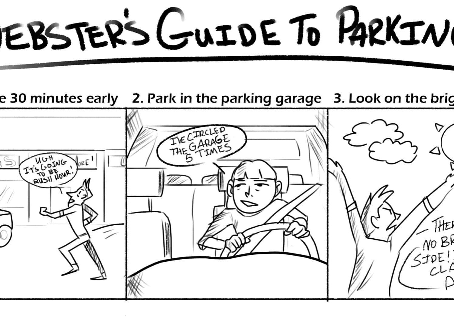Cartoon highlighting parking woes
