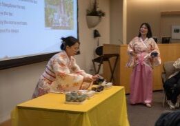 Women demonstrating traditional tea ceremony