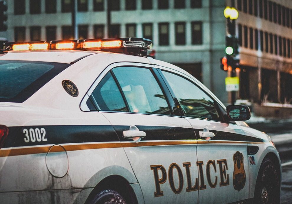 Urban police vehicle in action
