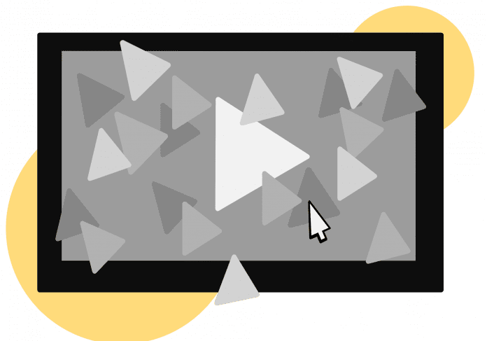 Cursor over play icon design