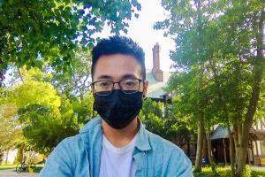 In front of Thompson